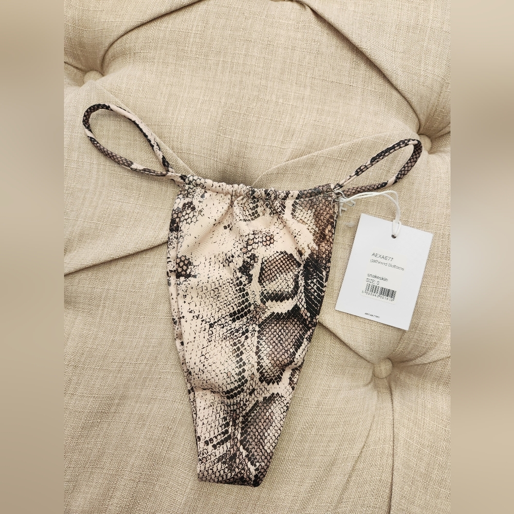 AEXAE Stylish Snake Print Bikini Bottom